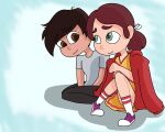  1boy 1girl brown_eyes brown_hair couple green_eyes marco_diaz sabrina_backintosh star_vs_the_forces_of_evil 