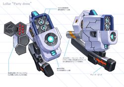  absurdres cannon final_gear highres missile_pod no_humans nue_(fk3203) science_fiction translation_request weapon_focus 