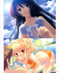  bikini cleavage flyable_heart ito_noizi shirasagi_mayuri sumeragi_amane swimsuit 