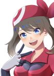  absurdres bandana blue_eyes brown_hair commission highres looking_at_viewer may_(pokemon) pokemon pokemon_(game) pokemon_rse skeb_commission smile v virgo135 