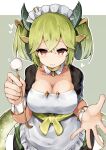  duel_monster ear_cleaning highres maid mimikaki parlor_dragonmaid se-u-ra yu-gi-oh! 