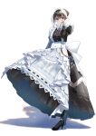  1girl absurdres alternate_costume black_footwear commentary_request enmaided full_body high_heels highres idolmaster idolmaster_cinderella_girls idolmaster_cinderella_girls_starlight_stage key maid sagisawa_fumika signature solo yuuyu_(moco20111115) 