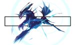  absurdres aura commentary dialga dialga_(origin) english_commentary glowing glowing_eyes highres hooves horns open_mouth pokemon pokemon_(creature) red_eyes simple_background spines tapwing white_background 