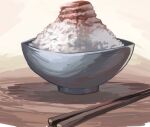  bowl chopsticks food_focus frogsnake no_humans original rice_bowl 