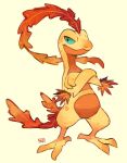  alternate_color alternate_shiny_pokemon autumn_leaves closed_mouth crossed_arms no_humans pokemon pokemon_(creature) sceptile signature simple_background smile standing sui_(suizilla) yellow_background 