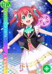  blush character_name dress green_eyes kurosawa_ruby love_live!_school_idol_festival love_live!_sunshine!! pink_hair short_hair smile 