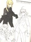  binding_discoloration business_suit fate/stay_night fate/zero saber sketch takeuchi_takashi 