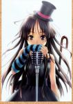  akiyama_mio black_hair goto_p k-on! microphone microphone_stand mizuki-chan_club 