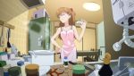 absurdres apron blue_eyes brown_hair cooking evangelion:_2.0_you_can_(not)_advance highres long_hair neon_genesis_evangelion rebuild_of_evangelion shikinami_asuka_langley solo souryuu_asuka_langley toshi5765 vector_trace 