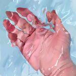  1other bubble caustics hand_focus highres open_hand original refrigerator_interior solo submerged sunlight water yasuta_kaii32i 