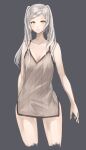  1girl absurdres bare_shoulders breasts collarbone cropped_legs fire_emblem grey_hair highres long_hair long_shirt medium_breasts robin_(fire_emblem) robin_(fire_emblem)_(female) shirt shorts simple_background sleeveless sleeveless_shirt solo yellow_eyes zuzu_(ywpd8853) 