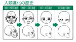  ape arrow_(symbol) bald evolution highres limited_palette original profile sakkan smile translated 