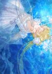  1girl absurdres anxflower bishoujo_senshi_sailor_moon blonde_hair closed_eyes crescent crescent_facial_mark double_bun dress earrings facial_mark flower forehead_mark hair_flower hair_ornament highres jewelry long_hair necklace pearl_necklace princess_serenity short_sleeves solo twintails upper_body white_dress 