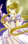  bishoujo_senshi_sailor_moon blonde_hair blue_eyes double_bun dress earrings frilled_dress frills frilly_dress hair_ornament jewelry long_hair magical_girl nekomaru princess_serenity see-through solo tiara tsukino_usagi twintails very_long_hair 