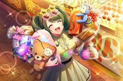 d4dj dress green_eyes green_hair long_hair shimizu_esora smile