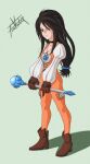  1girl absurdres bodysuit boots final_fantasy final_fantasy_ix garnet_til_alexandros_xvii highres jewelry long_hair necklace non-web_source puffy_sleeves solo 