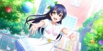  blue_hair blush brown_eyes dress long_hair love_live!_school_idol_festival_all_stars smile sonoda_umi 