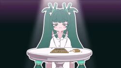  1girl animated_gif dark_green_hair long_hair qingyi_(zenless_zone_zero) twintails zenless_zone_zero 