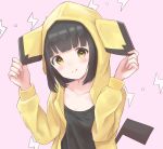  1girl arms_up fujina_(fujina31q) highres hood hoodie original solo tagme 