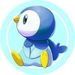  artist_name blue_eyes full_body highres no_humans piplup pokemon pokemon_(creature) pokemon_(game) pokemon_dppt sitting zigrock 