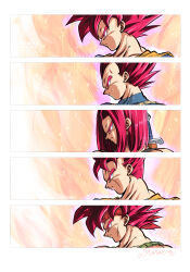  5boys absurdres bandana bardock close-up dragon_ball dragon_ball_heroes dragon_ball_super dragon_ball_super_broly highres kanaetecho male_focus medium_hair multiple_boys profile red_bandana red_eyes red_hair scar scar_on_face son_gohan_(future) son_goku spiky_hair super_saiyan super_saiyan_god trunks_(dragon_ball) trunks_(future)_(dragon_ball) vegeta 