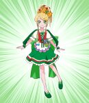 1girl blonde_hair delicious_party_precure earrings green_eyes hapuriainen jewelry magical_girl original precure tagme