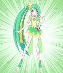 1girl earrings elbow_gloves gloves green_hair hapuriainen jewelry magical_girl original precure solo star_twinkle_precure tagme