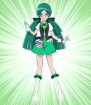1girl glasses green_eyes green_hair green_theme happinesscharge_precure! hapuriainen magical_girl original precure solo tagme