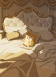  absurdres animal bed blanket closed_eyes fangs highres hyogonosuke indoors no_humans on_bed pillow pokemon pokemon_(creature) rat raticate sleeping whiskers 