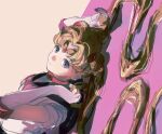  1girl bishoujo_senshi_sailor_moon blonde_hair blue_eyes bow breasts choker highres kitakugoneru magical_girl pink_bow red_choker sailor_moon solo tsukino_usagi 