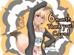  1girl absurdres animal_costume animal_ear_fluff animal_ears black_jacket blonde_hair ce_bluelizard choker closed_mouth coyopotato coyote_(kemono_friends) coyote_ears coyote_girl coyote_tail gloves highres jacket kemono_friends kemono_friends_v_project looking_at_viewer microphone multicolored_hair open_clothes open_jacket shirt short_hair skirt smile solo standing tail virtual_youtuber yellow_eyes 