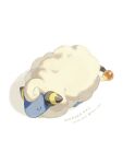  character_name closed_eyes commentary_request dated full_body highres lying mareep mokuzou_(moku_ssbu) no_humans on_stomach pokemon pokemon_(creature) sleeping solo u_u 