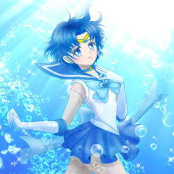 back_bow bishoujo_senshi_sailor_moon bishoujo_senshi_sailor_moon_supers blue_bow blue_choker blue_eyes blue_hair blue_sailor_collar blue_skirt bow brooch bubble choker circlet earrings elbow_gloves gloves heart heart_brooch jagacchi33 jewelry magical_girl miniskirt mizuno_ami parted_bangs pleated_skirt sailor_collar sailor_mercury sailor_senshi sailor_senshi_uniform short_hair skirt smile star_(symbol) star_choker stud_earrings super_sailor_mercury underwater white_gloves 