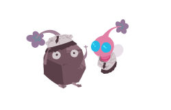  black_eyes black_necktie black_skin black_skirt blue_eyes breast_pocket collared_shirt colored_skin creature creature_focus dressing flower flying highres insect_wings looking_at_viewer miniskirt necktie no_humans no_mouth oversized_clothes pikmin_(creature) pikmin_(series) pink_skin pleated_skirt pocket purple_flower rock rock_pikmin school_uniform shirt short_sleeves simple_background sitting skirt sleeve_cuffs solid_circle_eyes undersized_clothes white_background white_shirt wide-eyed winged_pikmin wings yu_pikmin 