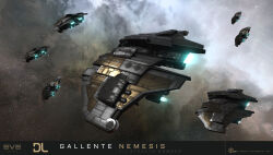  3d absurdres advanced_ship_(eve_online) attack_ship_(eve_online) clouds commentary company_logo company_name copyright_logo copyright_name covert_ops_(eve_online) dated duvolle_laboratories_(eve_online) english_text eve_online fleet flying frigate_(eve_online) gallente_federation_(eve_online) glowing highres logo maya_(medium) military_vehicle no_humans official_art radio_antenna realistic scenery science_fiction spacecraft star_(sky) starry_sky_background tech_2_ship_(eve_online) thrusters vehicle_focus vehicle_name ymir_jonsson 