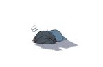  animal_focus deino_(pokemon) exhausted from_behind lying oimo_kenpi on_side pokemon pokemon_(creature) shadow simple_background solo squiggle white_background 