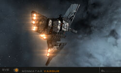  3d absurdres advanced_ship_(eve_online) battleship_(eve_online) boundless_creation_(eve_online) camouflage clouds combat_ship_(eve_online) commentary company_logo company_name copyright_logo copyright_name dated english_commentary eve_online fire flying glowing grey_background highres logo marauder_(eve_online) maya_(medium) military_vehicle no_humans official_art outdoors pointing_out_the_details radar radio_antenna realistic science_fiction solar_panel space spacecraft star_(sky) starry_sky_background tempest_(eve_online) thrusters vargur_(eve_online) vehicle_focus vehicle_name ymir_jonsson 