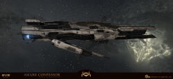  3d absurdres advanced_ship_(eve_online) amarr_empire_(eve_online) attack_ship_(eve_online) clouds commentary company_logo company_name confessor_(eve_online) copyright_logo copyright_name dated destroyer_(eve_online) english_commentary english_text eve_online flying glowing grey_background highres logo maya_(medium) military_vehicle nebula no_humans official_art outdoors science_fiction space spacecraft star_(sky) starry_sky_background tactical_destroyer_(eve_online) tech_3_ship_(eve_online) thrusters vehicle_focus vehicle_name viziam_(eve_online) ymir_jonsson 