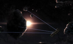  amrrr asteroid barge_(eve_online) boulder commentary creeper dark diamond_(minecraft) energy energy_beam english_commentary eve_online floating floating_object floating_rock glowing harvesting_ship_(eve_online) minecraft mining no_humans outdoors outer_ring_excavations_(eve_online) rock scenery science_fiction space spacecraft spacecraft_turret star_(sky) starry_sky_background zero_gravity 