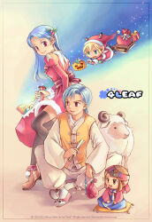  1boy 2000 2002 3girls 4leaf antlers aqua_hair archived_source artist_name ayam_hat back_bow bag baggy_pants baji black_eyes black_thighhighs blonde_hair blue_sky bokjumeoni bow box breasts brown_hair brown_horns brown_shoes chain chima_(clothes) christmas clover commentary_request company_name copyright_name copyright_notice curled_horns dated dated_commentary drawstring drawstring_bag dress english_commentary english_text four-leaf_clover fur-trimmed_dress fur-trimmed_jacket fur_sleeve_cuffs fur_trim gift gift_box gomusin green_eyes hair_intakes hanbok hat holding holding_sack horns jacket jeogori_(clothes) korean_clothes korean_commentary logo long_hair long_skirt long_sleeves medium_breasts mini_person mistletoe mistletoe_hair_ornament mittens multiple_girls official_art pants parted_bangs parted_hair photoshop_(medium) pillow pink_shoes pom_pom_(clothes) pom_pom_hat_ornament pumpkin red_bag red_dress red_eyes red_hat red_jeogori red_mittens red_ribbon red_sleeves reindeer_antlers ribbon sack santa_costume santa_dress santa_hat sheep sheep_horns shoes short_dress sidelocks simple_background sitting sitting_on_pillow skirt sky sleeve_cuffs sleeveless sleeveless_jacket sleigh socks softmax thigh-highs tiv waist_bow white_pants white_socks wide_sleeves 