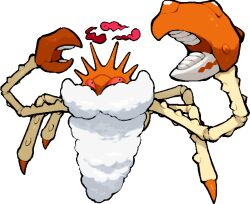  animal_focus commentary_request crab dynamax full_body gigantamax gigantamax_kingler kawaanago kingler no_humans pincers pokemon pokemon_(creature) pokemon_focus red_clouds solo transparent_background 
