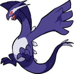  animal_focus colored_sclera commentary_request fangs kawaanago lowres lugia no_humans open_mouth pokemon pokemon_(creature) pokemon_focus pokemon_xd red_eyes red_sclera shadow_lugia tongue transparent_background v-shaped_eyes 