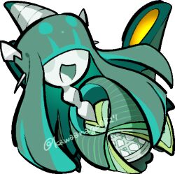  celesteela chibi chibi_only commentary_request covered_eyes full_body kawaanago lowres no_humans open_mouth pokemon pokemon_(creature) pokemon_focus smile solo transparent_background twitter_username 