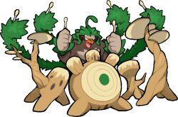  bright_pupils commentary_request drum drum_set drumsticks dynamax fangs full_body gigantamax gigantamax_rillaboom holding holding_drumsticks instrument kawaanago open_mouth orange_eyes pokemon pokemon_(creature) pokemon_focus red_clouds rillaboom solo transparent_background white_pupils 