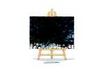  aimf artist_name canvas_(object) commentary_request easel english_commentary english_text mixed-language_commentary no_humans original paint_splatter paintbrush painting_(object) signature simple_background still_life white_background 