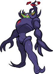  commentary_request dynamax full_body gigantamax gigantamax_grimmsnarl grimmsnarl kawaanago pointy_ears pointy_nose pokemon pokemon_(creature) pokemon_focus red_clouds solo standing transparent_background 