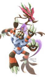  absurdres barbaracle claws closed_mouth colored_sclera dragalge extra_eyes fish highres katkichi leafy_seadragon looking_at_viewer no_humans pokemon pokemon_(creature) pokemon_focus red_eyes red_sclera seahorse simple_background white_background 