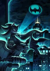  1boy animal_ears animal_nose ari_sketchy bat_signal batman batman_(cosplay) batman_symbol belt black_cape black_fur body_fur bodysuit bracelet cape closed_mouth cosplay furry furry_male gloves gold_bracelet grey_bodysuit hedgehog_boy highres jewelry male_focus mask multicolored_fur red_eyes red_fur shadow_the_hedgehog shoes short_tail sonic_(series) standing superhero_costume tail two-tone_fur utility_belt white_gloves 