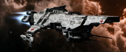 3d advanced_ship_(eve_online) artist_name attack_ship_(eve_online) brown_background caldari_state_(eve_online) cloud_background clouds combat_ship_(eve_online) commentary cross cross_print cruiser_(eve_online) electronic_warfare_ship_(eve_online) english_commentary eve_online flying highres ishukone_corporation_(eve_online) kaalakiota_corporation_(eve_online) lai_dai_corporation_(eve_online) nebula no_humans outdoors radio_antenna realistic red_cross science_fiction space spacecraft star_(sky) starry_sky_background strategic_cruiser_(eve_online) support_ship_(eve_online) tech_3_ship_(eve_online) tengu_(eve_online) vankaiser vehicle_focus 