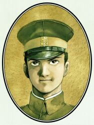  absurdres hat highres imperial_japanese_army manchukuo military military_hat military_uniform nijiiro_no_trotsky non-web_source portrait shirt white_shirt world_war_ii yasuhiko_yoshikazu 